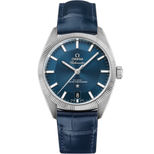 OMEGA® Constellation Globemaster 39 mm, steel on leather strap