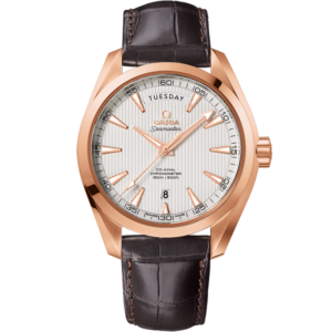 OMEGA® Seamaster Aqua Terra 150M 41.5 mm, red gold on leather strap