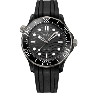 OMEGA® Seamaster Diver 300M 43.5 mm, black ceramic on rubber strap