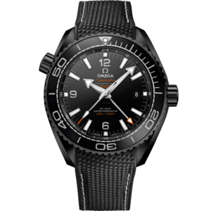 OMEGA® Seamaster Planet Ocean 600M 45.5 mm, black ceramic on rubber strap