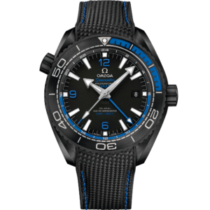 OMEGA® Seamaster Planet Ocean 600M 45.5 mm, black ceramic on rubber strap