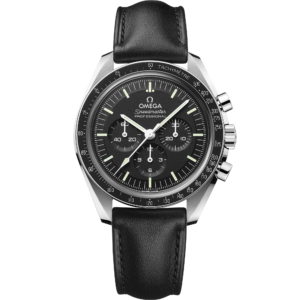 OMEGA® Speedmaster Moonwatch Professional 42 mm, steel on leather strap